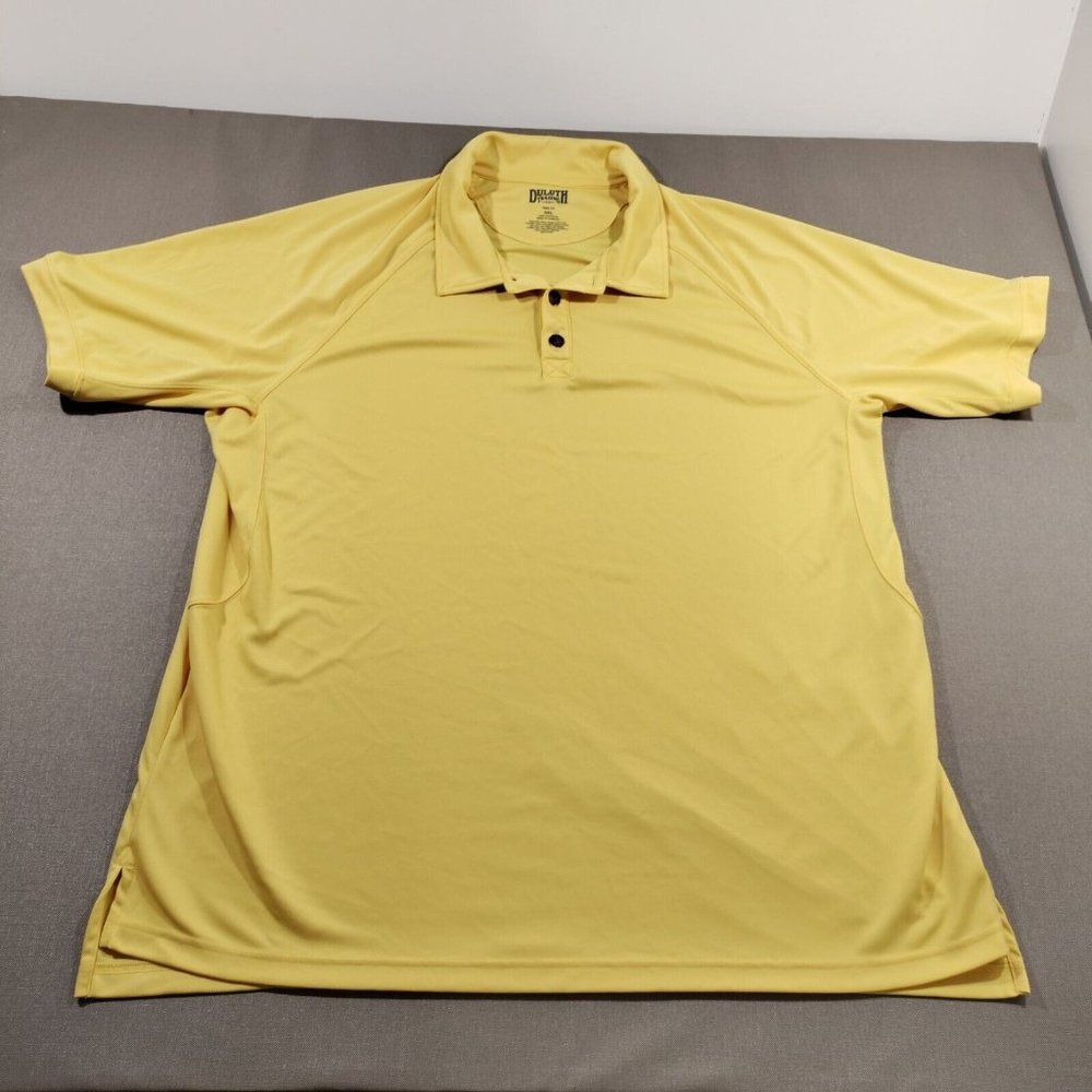 Duluth Trading Co Cooling Short Sleeve Polo Shirt 3XL Pale Yellow Polyester